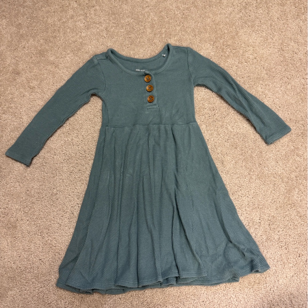 Posh Kids Teal Long Sleeve Dress